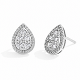 Boucles d'oreilles coeur moissanite en argent 925