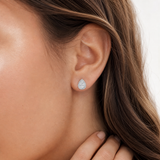 Boucles d'oreilles coeur moissanite en argent 925