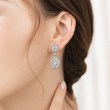 Boucles d'oreilles goutte poire moissanite argent 925