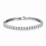 Bracelet tennis moissanite 3 mm en argent 925