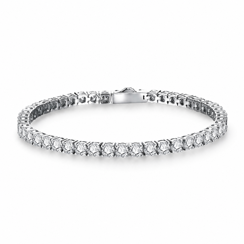 Bracelet tennis moissanite 3 mm en argent 925