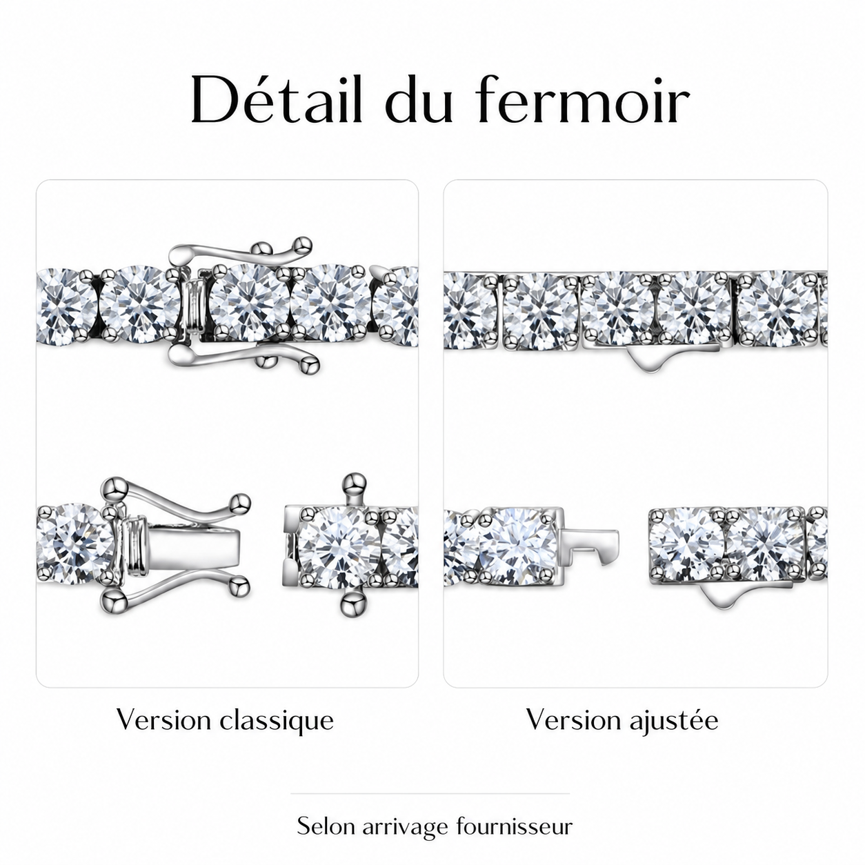 Bracelet tennis moissanite 3 mm en argent 925