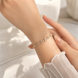 Bracelet tennis moissanite plaqué or 18K - Élégance classique