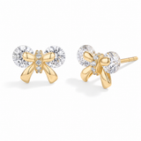 Clous d'oreilles halo moissanite plaqué or