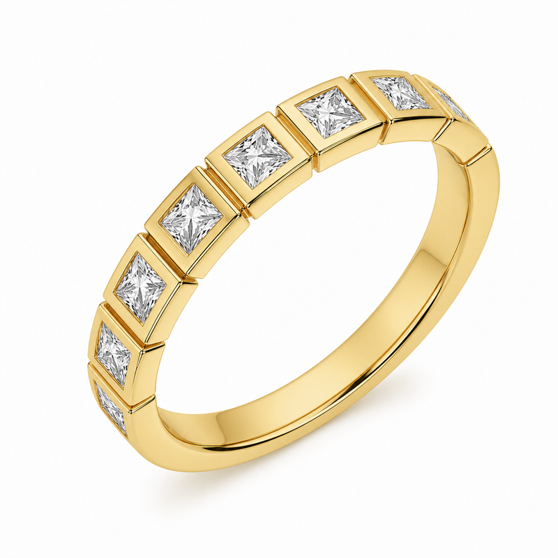 Bague Adèle — Moissanite princesse