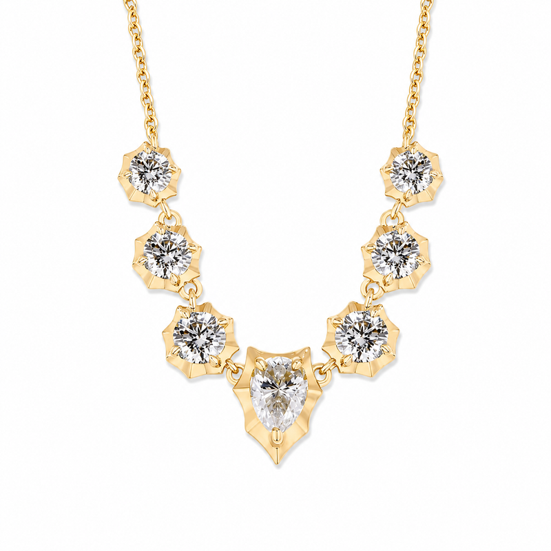 Comtesse Necklace — Moissanite drop