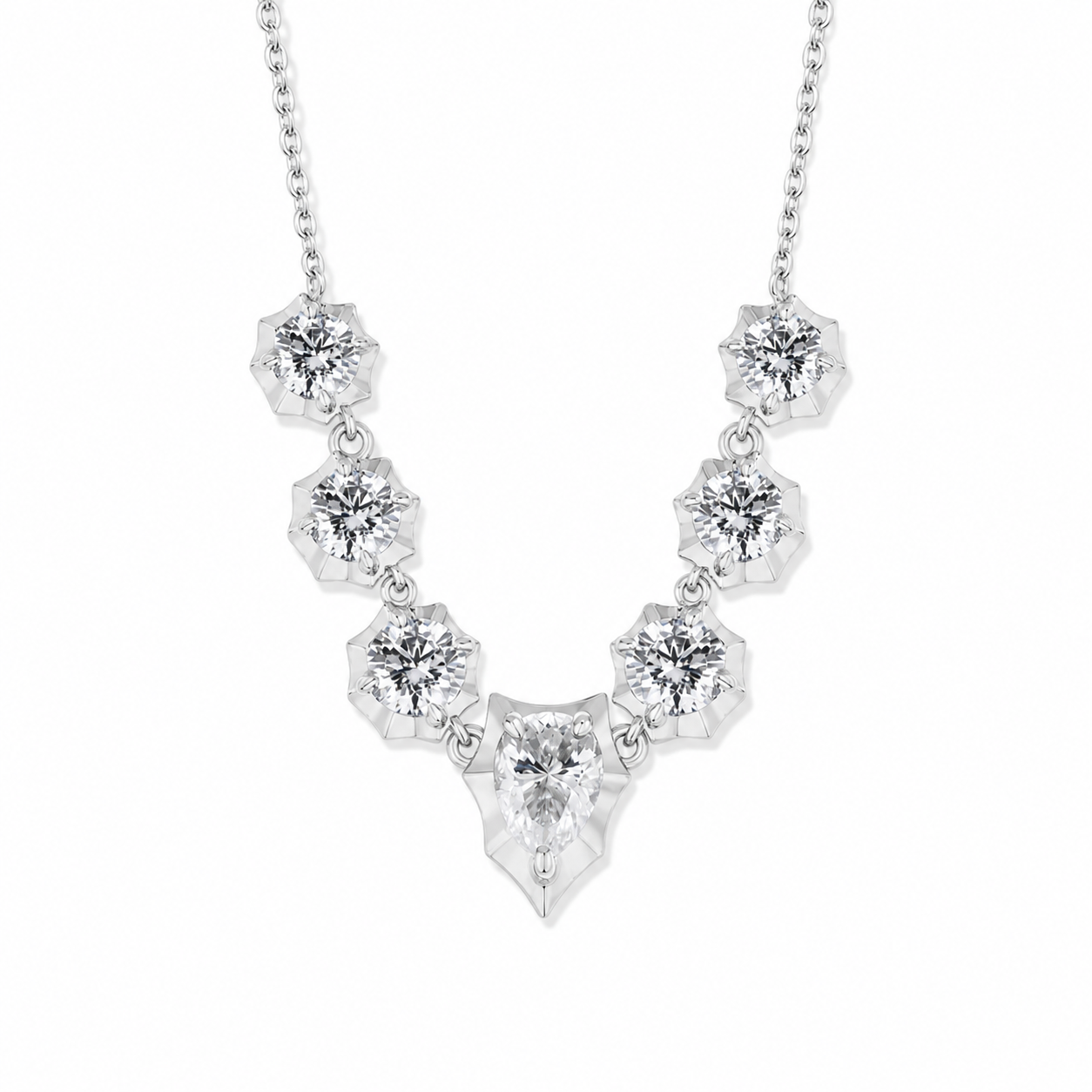 Collier Comtesse — Chute de moissanites