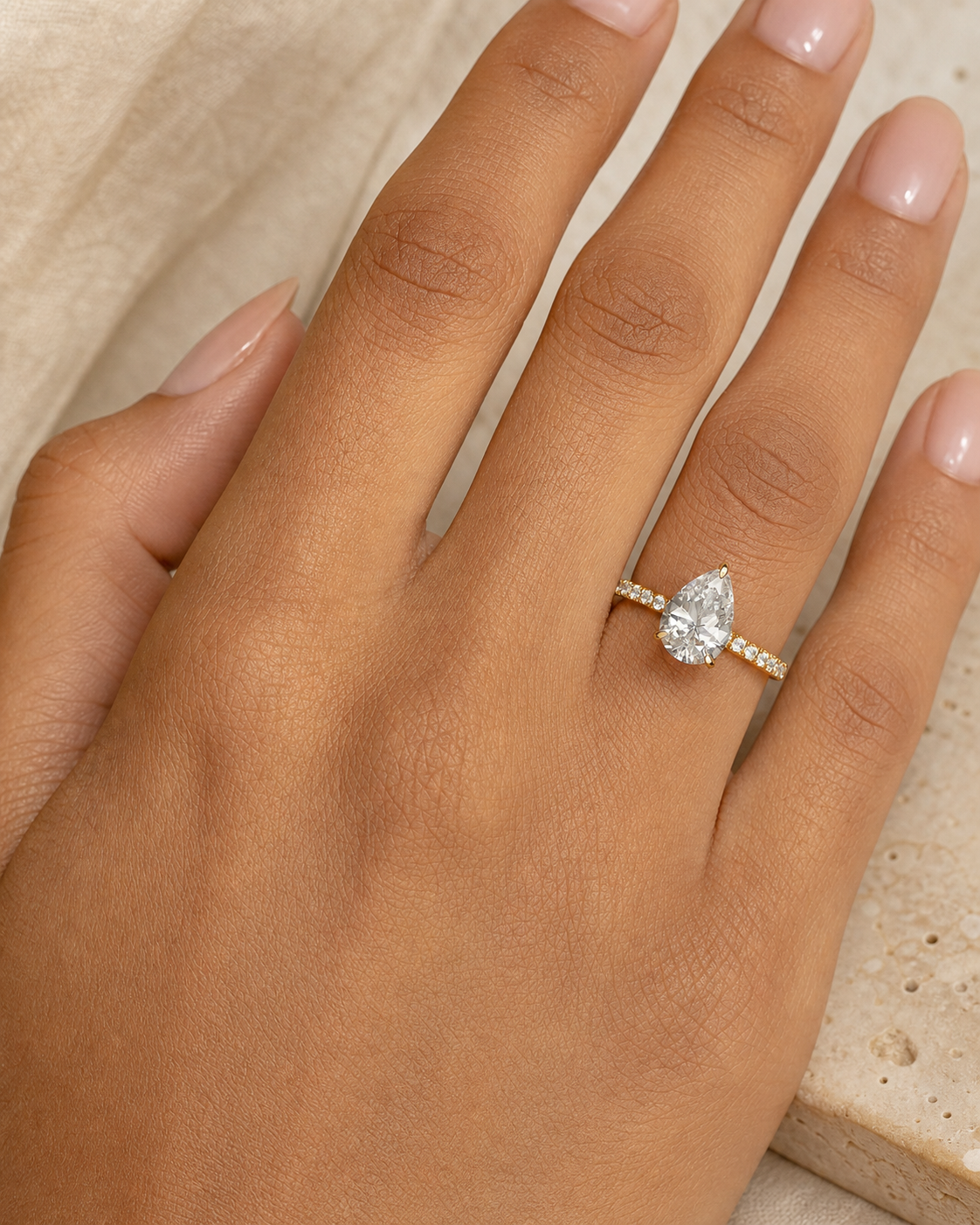 Joséphine Ring — Pear Moissanite
