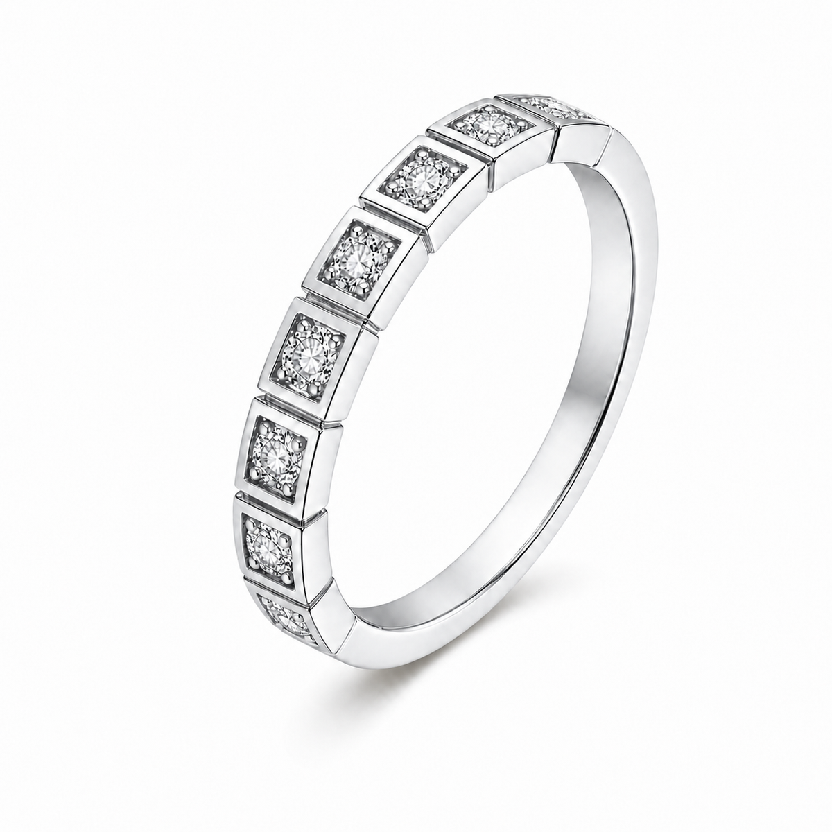 Bague Constance — Moissanite ronde