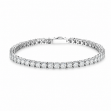 Bracelet tennis moissanite 3 mm en argent 925