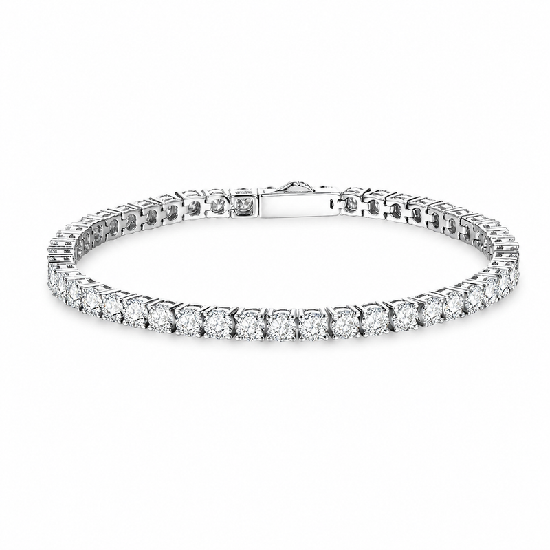 Bracelet tennis moissanite 3 mm en argent 925