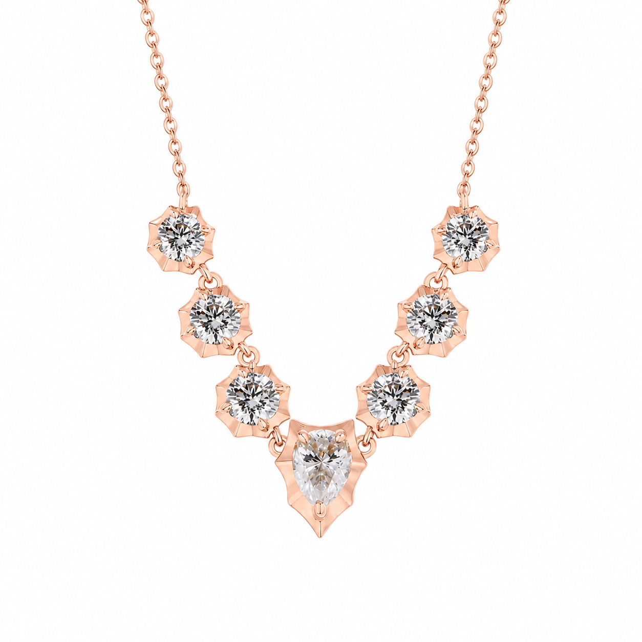Collier Comtesse — Chute de moissanites