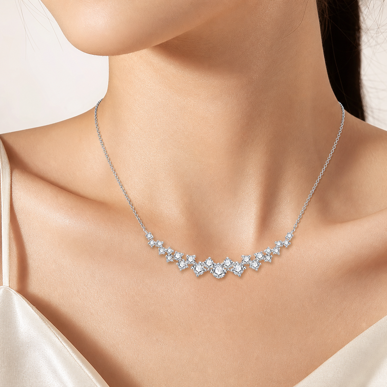 Collier Aurore — Rivière de moissanites