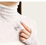 Collier Odette — Nœud & solitaire moissanite 2 carats