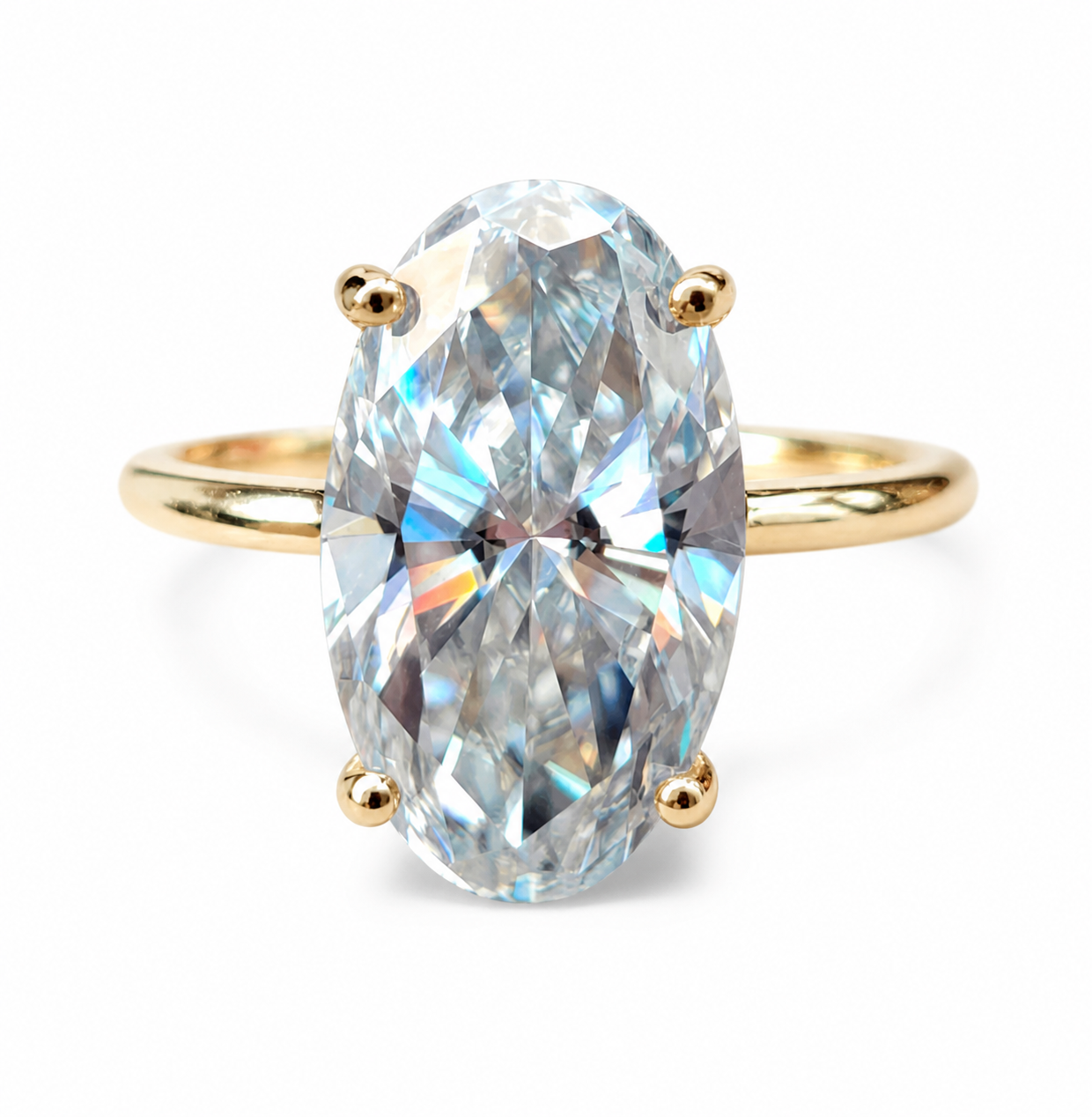 Séraphine Ring — 4-carat Oval Moissanite