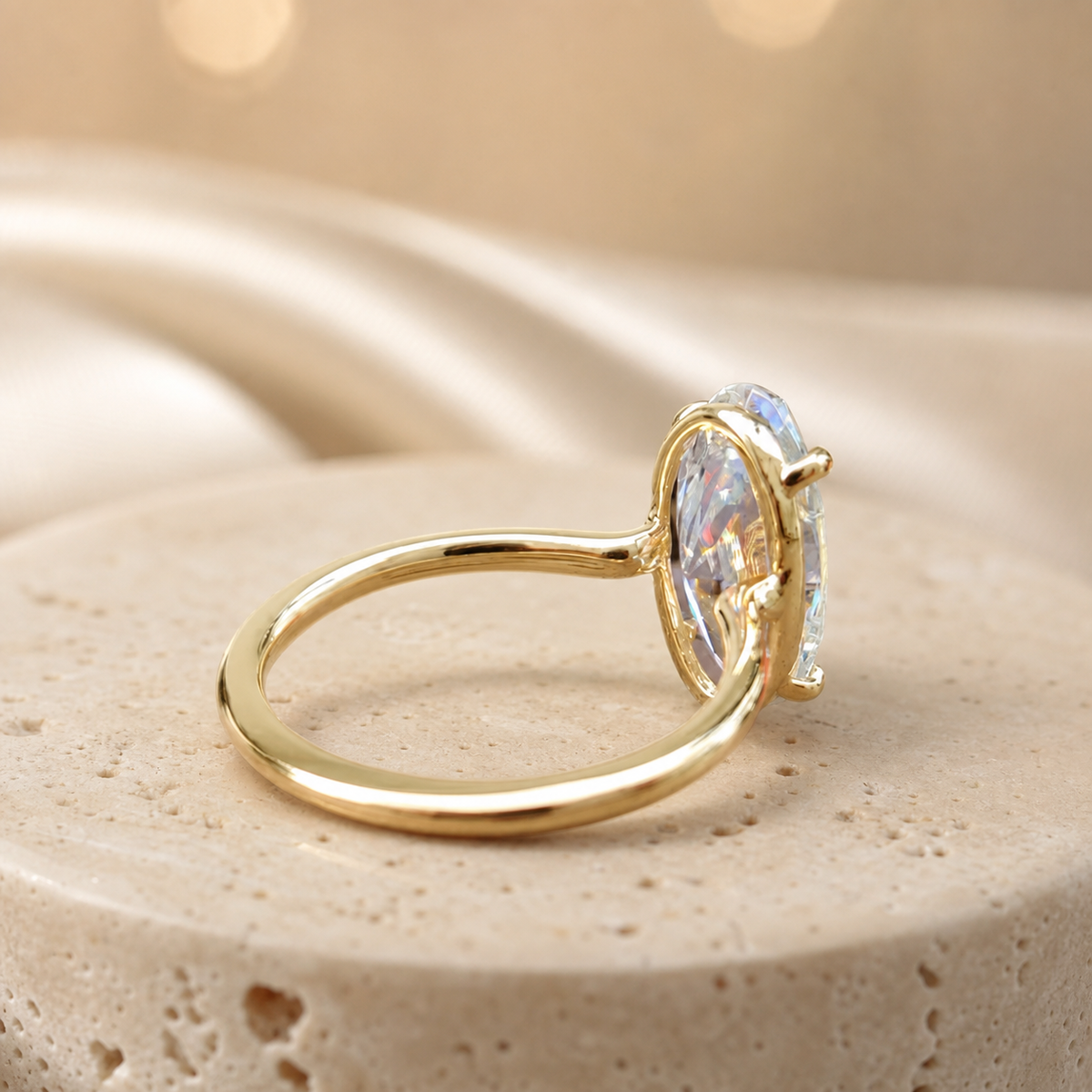 Bague Séraphine — Moissanite ovale