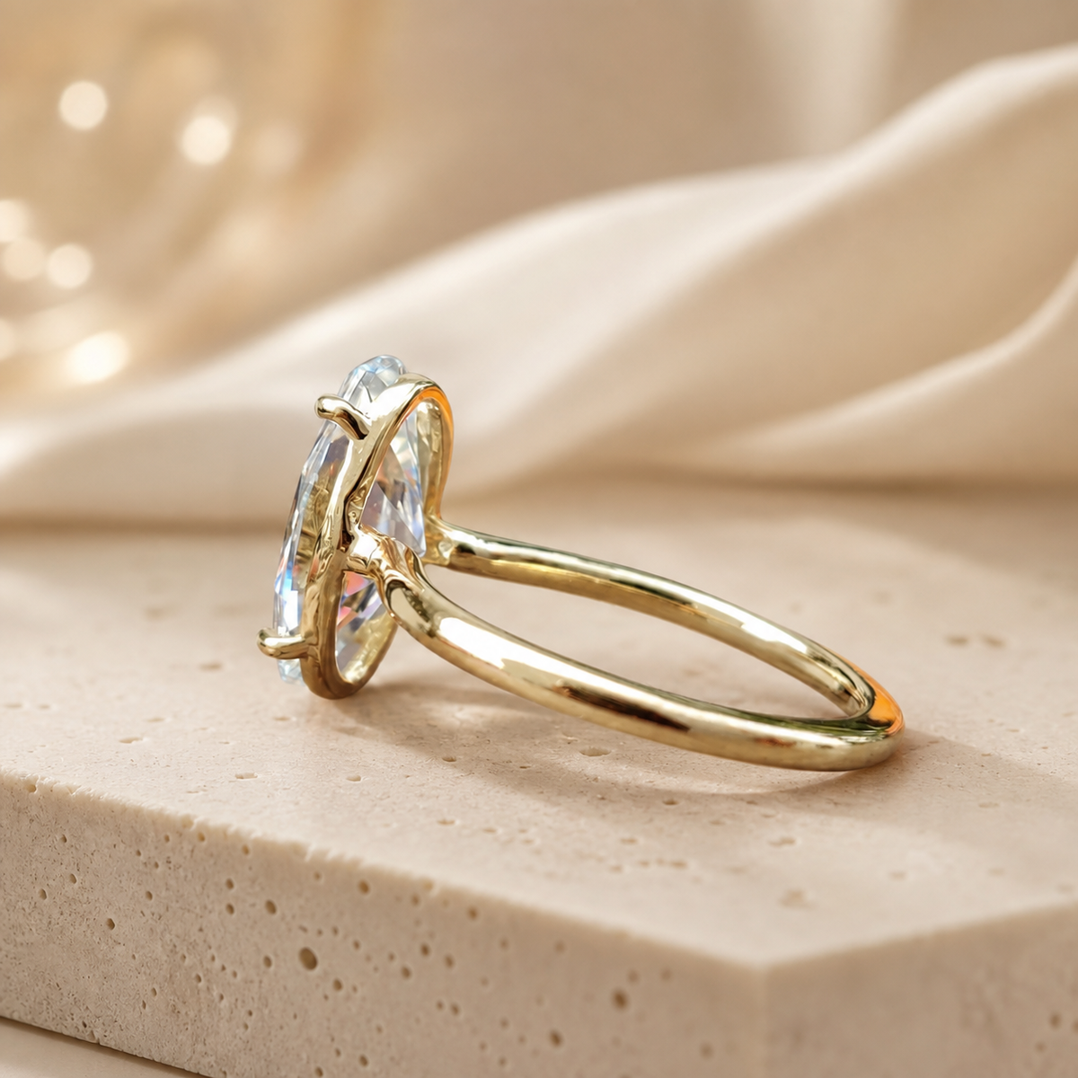 Bague Séraphine — Moissanite ovale